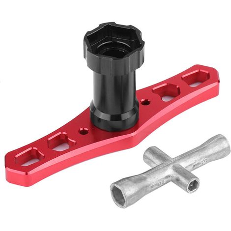 Clé à manchon d'écrou de roue solide de 17 mm, accessoire RC, croix hexagonale portable durable pour M3, M4 facile à utiliser M2 M2.5 (1/5)