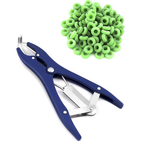 Castration Bander , Avec 100 Anneaux en Caoutchouc , pince de castration de ballons (1/5)