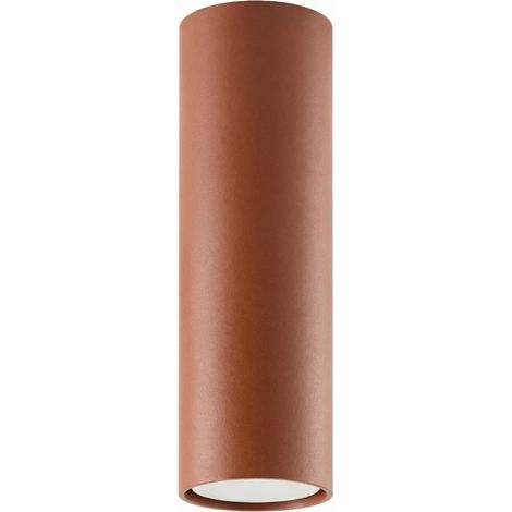 Plafoniere LAGOS ocra rossa 6x20x6cm Acciaio Sollux (1/5)