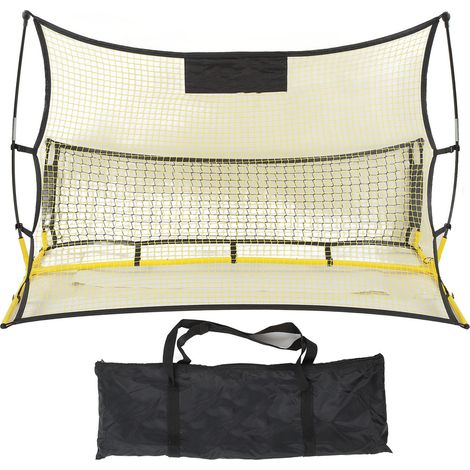 Filet de rebond double face pour football, rebondeur portable 2-en-1, entraînement de soccer, équipement pliable. (1/5)