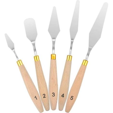 Set of 5 Oil Painting Palette Knives, Paint Knife Set, Palette Knife, Spatula Knife, Spatula Set (1/5)