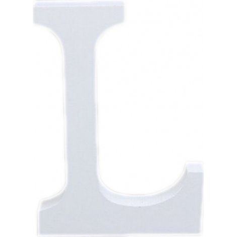 TrAdE Shop Traesio - Lettera L In Legno Bianco Decorazione Confettata Matrimonio Compleanno Promessa -