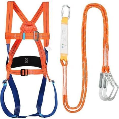 – Harnais de sécurité 5 points réglable – Capacité 100 kg – Boucles en acier renforcé – Pour travaux en hauteur et escalade (1/5)