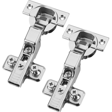 BLUM Topfband 110° mit Schließautomatik inkl. Montageplatte 173L8100 und Systemschrauben, Mittelanschlag 71B3650, 2er Set