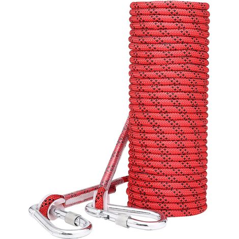 ZOLGINAH Poliéster/Nylon Auxiliar Rappel Cuerda Escalada 950kg Carga para Montañismo Rescate 10m (1/5)