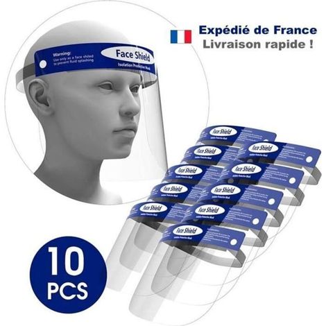 Visiere de Protection - SKYLANTERN - Lot de 10 - Incolore - Polycarbonate (1/4)