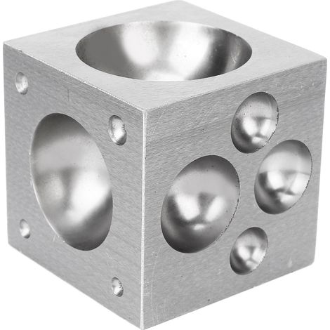 Bloc à damper carré, outil de formage des métaux professionnel pour bijoutier, 60 x 60 mm / 2,4 x 2,4 pouces (1/5)