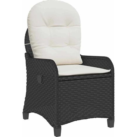 Maison Exclusive - Liegestuhl mit Kissen Schwarz 56 x 66 x 95 cm