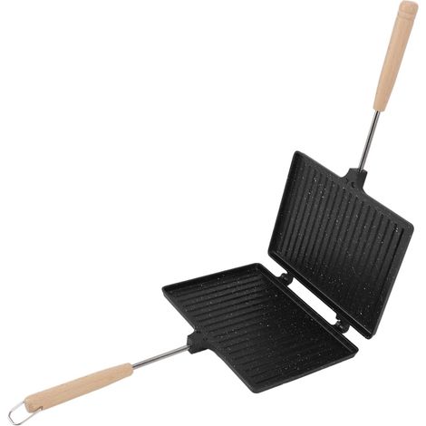 Double Sided Frying Pan, Sandwich Machine, Grilled Cheese Machine, Non-Stick Sandwich Pan, Toaster, Grilled Pan, Grilled Sandwich Maker And Panini With Non Stick Plates (1/5)