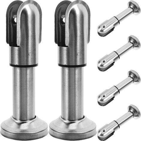 6 supports de cloison pour toilettes publiques, pieds de cloison, supports de cloison (1/4)