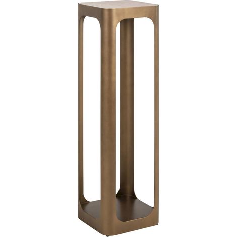 Colonne décorative dorée design minimaliste pour objets d'exception - doré satiné élégant (1/5)