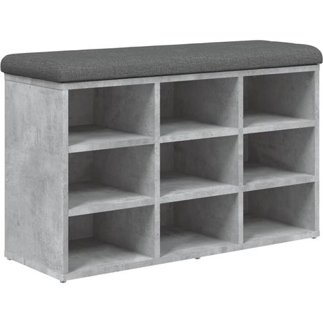 Maison Exclusive - Panca Porta Scarpe Grigio Cemento 82x32x50cm Legno Multistrato