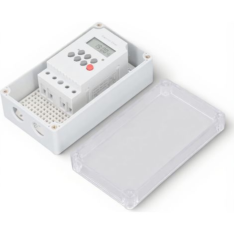 Minuterie Numérique de Pompe de Piscine Extérieure avec Bouton Manuel pour Moteur de Chauffage de Spa, Interrupteur de Contrôle de Temps Programmable pour Pompes de Piscine, 1 Minuterie (1/5)