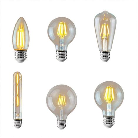 Ampoule LED rétro vintage 4W E27 C35 ST64 G80 G95 G125 T185 (1/5)