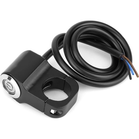 1 Interrupteur guidon 22mm, étanche, lumière colorée, retour manuel, moto ATV (1/5)