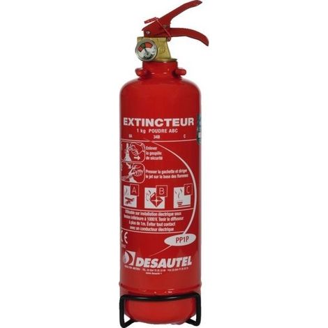 Mehrzweckpulver-Feuerlöscher ABC 2 kg unter Druck mit Anzeige