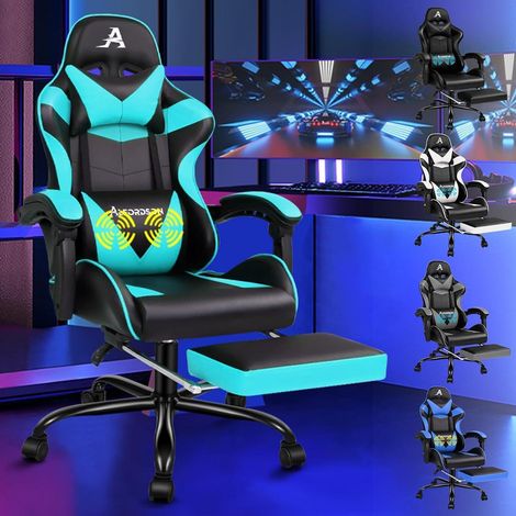 ALFORDSON Gaming-Stuhl ergonomisch Bürostuhl Massage PU-Leder höhenverstellbar (1/5)