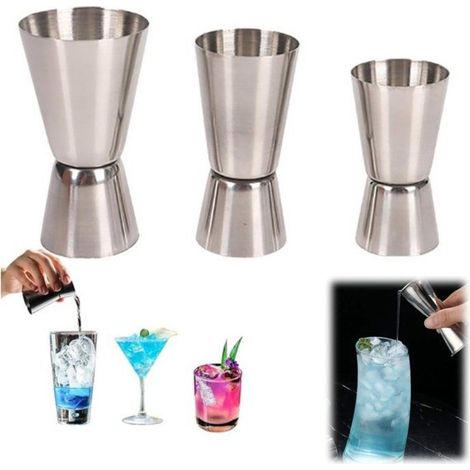 Verre doseur - Verre doseur à cocktail - Mesure rapidement et précisément le vin et les cocktails - Bords arrondis - Prise en main (1/5)