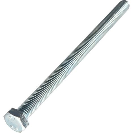 Vis métaux Tête hexagonale TH M10X140 Classe 8.8 Acier zingué-10 pièces (1/2)