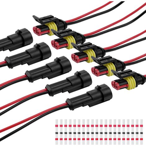 Connecteur Étanche à 2 Broche, 5PCS AWG Connecteur Étanche (1/5)