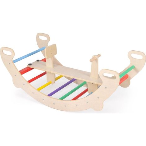 4-in-1-Spielset für Kleinkinder: Wippe, Klettergerüst, Tunnel