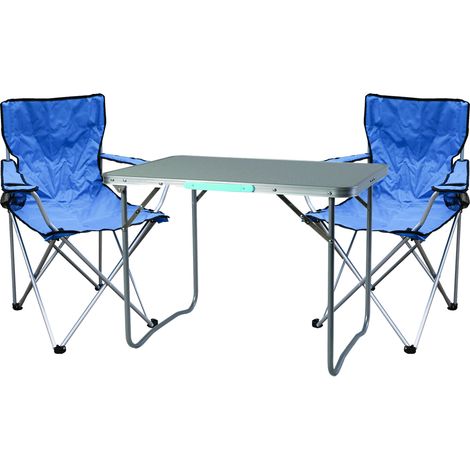 3-teiliges Campingmöbel Set Blau-MMC330870+2xMSP1001 (1/4)