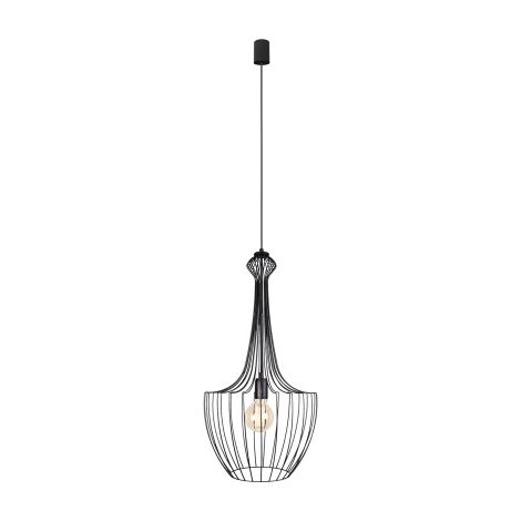 Suspension Nowodvorski Luksor métal noir Ø37 E27 60W