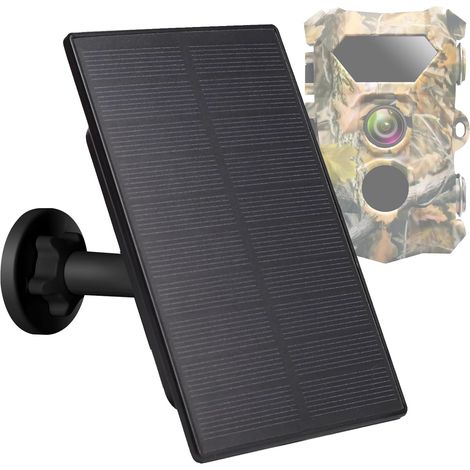 1Pack Panneau solaire 12V/1A 6V/2A avec batterie au lithium rechargeable intégrée de 4000 mAh IP66, accessoire de chasse compatible avec les caméras de jeu de chasse ou mangeoire à cerf (1/5)