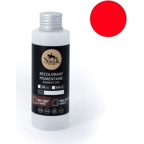 Pittura Pelle/Similpelle (125ml, 17-ROSSO) - SOFOLK - Manutenzione per Sedile e Volante di Auto, Divano, Scarpa (1/4)
