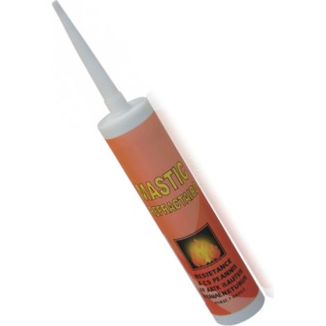 Silicone gris haute température 310 ml Résistant à 300 °C Mastic d'étanchéité pour cheminée (1/5)