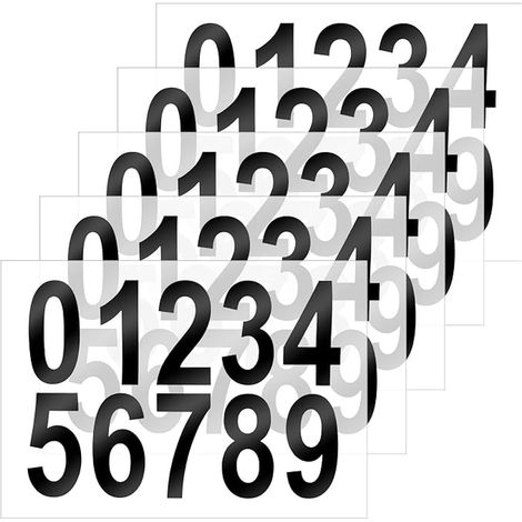 White Reflective Vinyl Stickers for Signage, Door, Car, Truck, Home, Business, Address Numbers, 4 x 2 in (1/3)