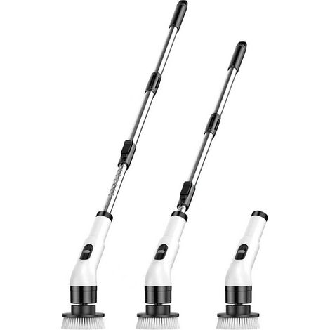 Brosse de Nettoyage sans File，Brosse de Nettoyage Électrique Rotative，livré avec 9 têtes de brosse remplaçables-convient pour les salles de bains, les cuisines, les baignoires, les fenêtres et les sol