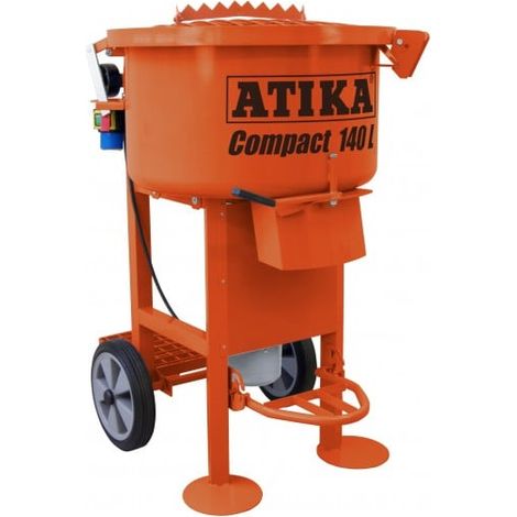 Altrad – Malaxeur à béton 140L – Moteur 1,5 kW monophasé – Vitesse 29 tr/min – Roues pleines Ø 330 mm pour transport facile