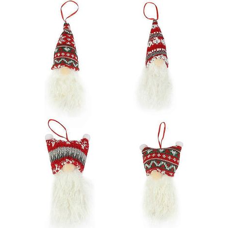 Stück Weihnachtsbaum-Gnome, schwedische handgefertigte Plüsch-Gnome, Weihnachtsmann