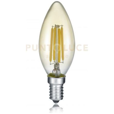 LAMPADINA LED WIRE OLIVA AMBRA INTENSITA' REGOLABILE CON INTERRUTTORE 4W, 400LUMEN, 2.700K D.3,5CM H. 9,8CM