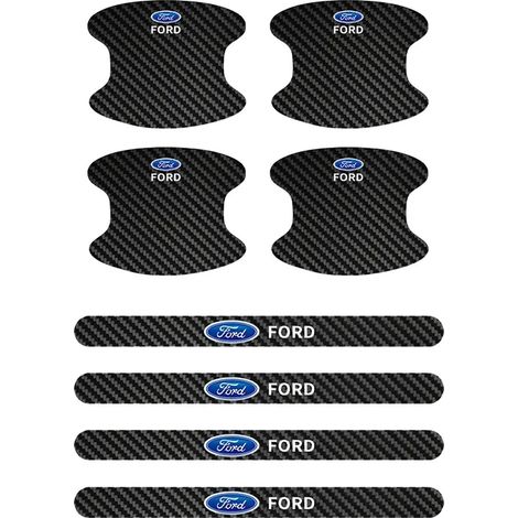 (Convient pour 8 pièces) Autocollant de seuil de porte de voiture, poignée de porte, protection anti-rayures. Convient pour Focus, Fiesta, Ranger, Mondeo, Mustang et Transit. (1/4)