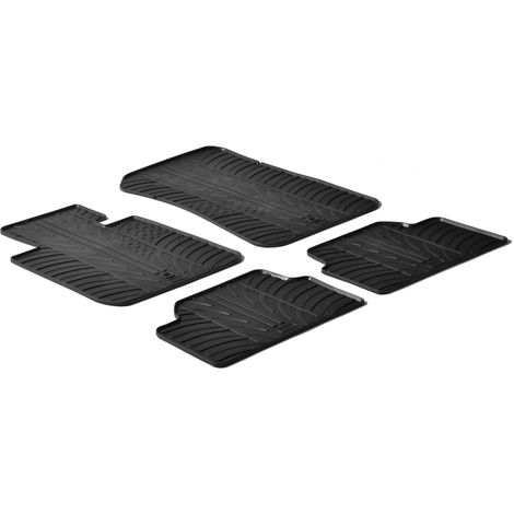Set tappeti su misura in gomma - compatibile per Bmw Serie 1 (E81) (03/0706/12) - Bmw Serie 1 (E87) (09/0408/11) - Bmw Serie 1 Cabrio (E88) (03/0809/11) - Bmw Serie 1 Coupè (E82) (09/0712/13)