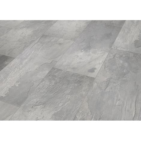 Classen Visiogrande Laminat Fliese Megaloc Aquaprotect 60,4 x 28 cm Tonschiefer grau Laminat (1/3)