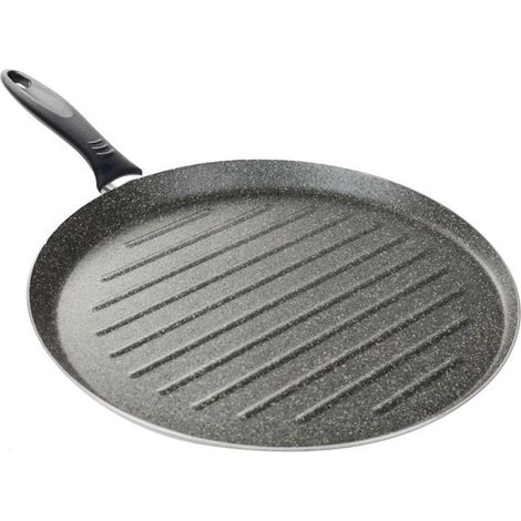 Trade Shop - copy of PIASTRA TONDA LISCIA PADELLA CUCINA ANTIADERENTE ANTIGRAFFIO A 7 STRATI DA 34 CM 045000M - (1/4)