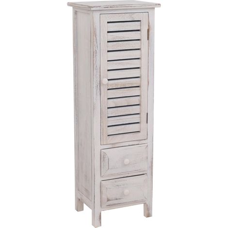 [JAMAIS UTILISÉ] Commode / armoire, 2 tiroirs, 30x25x90cm, shabby, vintage, blanc (1/5)