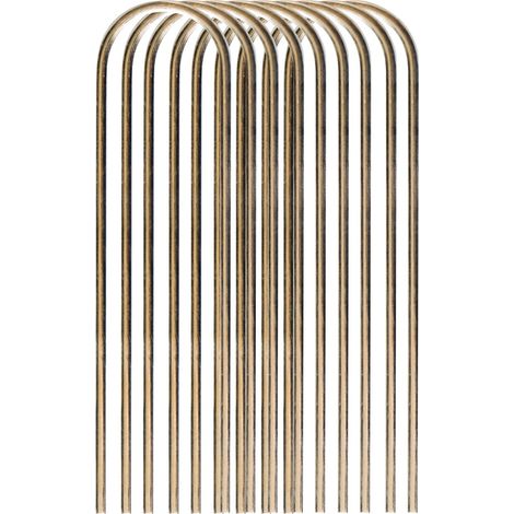 Lot de 10 piquets de fixation 10 cm en U pour toiles de paillages jardin Fixation pour paillis (1/4)