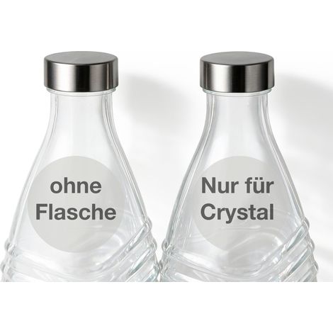 Bouchons Acier Inox (Lot 2) UNIQUEMENT compatible avec Crystal (verre ovale) PAS pour Duo/Plastique Sans Plastique (1/5)