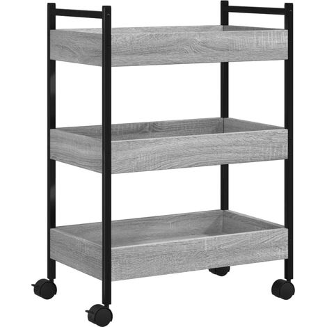 Maison Exclusive - Carrito de cocina madera de ingeniería gris So