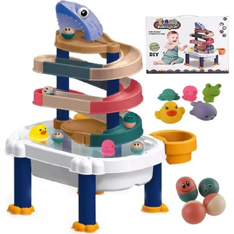 Sand- und Wassertisch, Wasserrutsche, Gummispielzeug, Hai 868-1