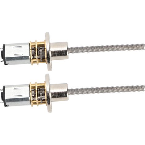 Lot de 2 motoréducteurs à vitesse réduite 12GA N20 30 tr/min CC 3 V avec arbre fileté M4x55 et connecteur à bride (1/5)