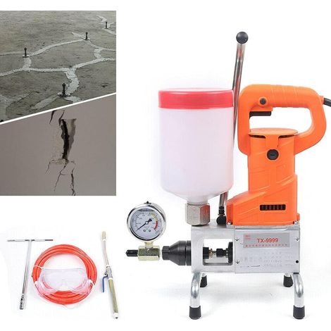 Máquina para verter suelos, 10 000 pai, bomba de verter de alta presión para reparar grietas, bomba de inyección, máquina para verter, 720 W, para subterráneos, túneles, salas de bombas, depósitos de