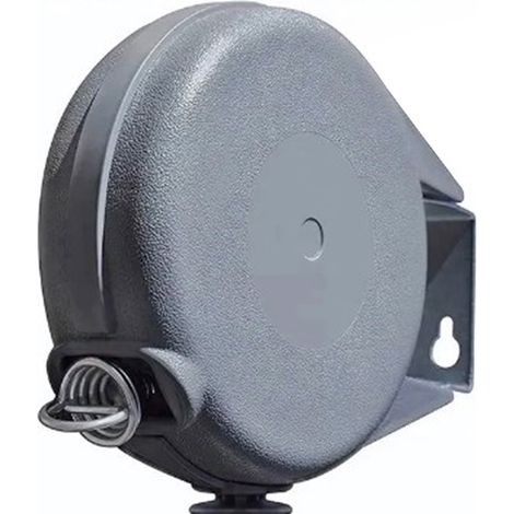 Étendoir à linge rétractable de 15 m (49,2 pi), supportant une charge de 13,6 kg (30 lb), fixation murale, fil unique, gris argenté