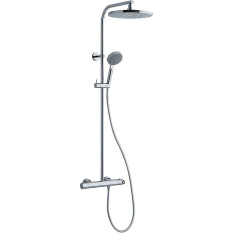 Colonne de douche thermostatique chromée – Pommeau à jet pluie – Installation murale – PE612151CR – Alterna (1/4)