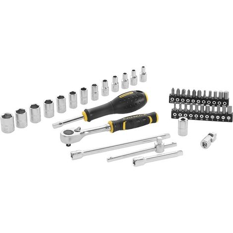 STANLEY Juego de vasos 1/4'' cuadrado 42 piezas - FMMT82683-1