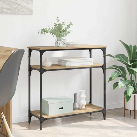 Console Table Artisan Oak 75 x 29 x 75 cm Engineered Wood vidaXL